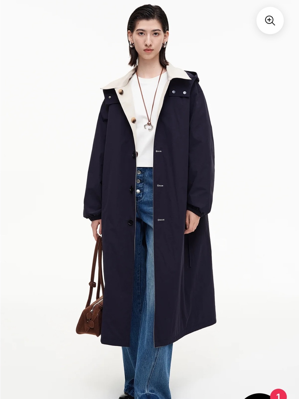 SELFWHO cotton blend reversible Trench coat - Picture 12 of 16